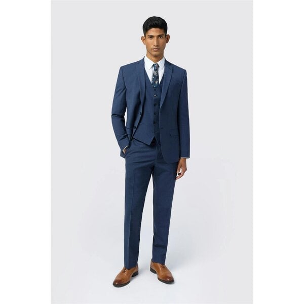 Ted Baker Slim Fit Performance Blue Panama Jacket