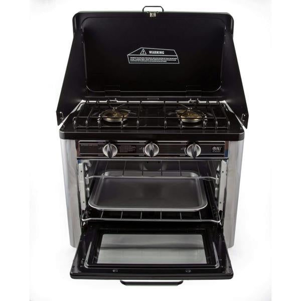 CO-01 Black 2-in-1 Gas Stove and Oven with Automatic Piezo for Outdoor Cooking