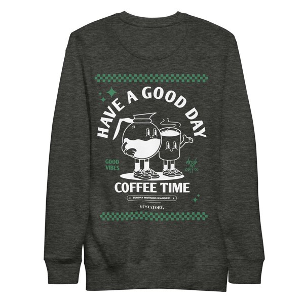 ANCHOR & CREW x GUSTATORY Have A Good Day Cotton Blend Embroidered Sweatshirt