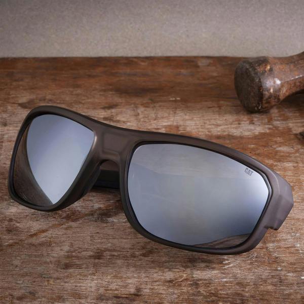 Caterpillar Sunglasses CTS-8026 108P Matte Grey Grey Silver Mirror Polarized