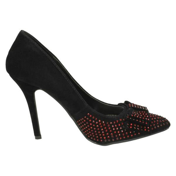 Anne Michelle Ladies Anne Michelle Diamante Bow Detail Party Shoes