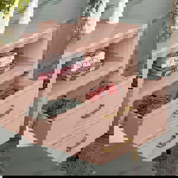 Dorel Home Westerleigh Wide Nightstand Pale Pink