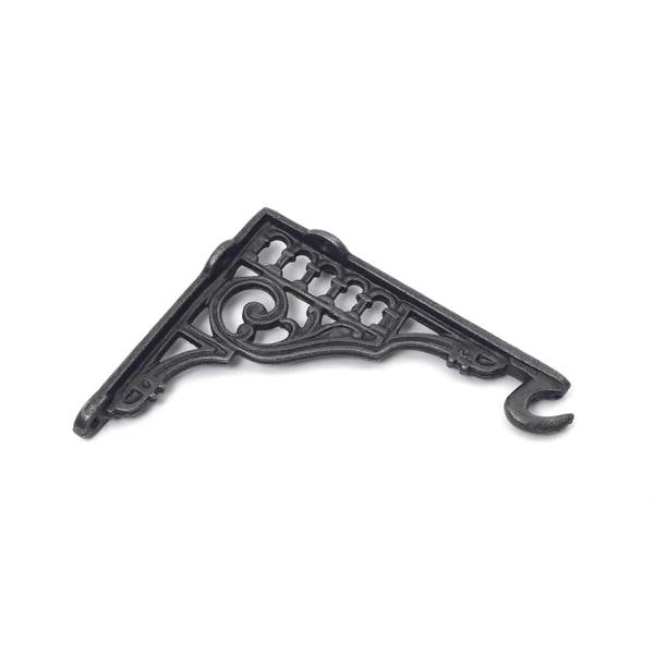 Pair of Antique Cast Iron Roman Shelf Brackets - 150mm x 130mm