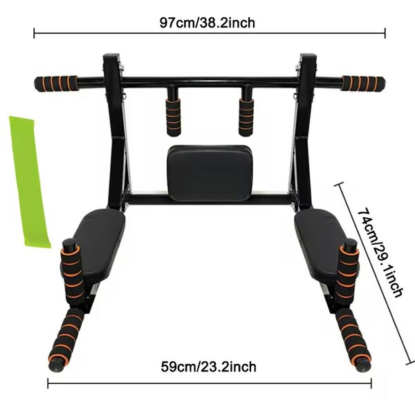 Havendro Pull Up Bar Wall Mounted Chin Up H-Duty Power Tower Dip Station