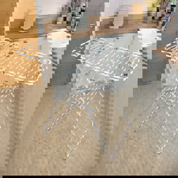 JVL Strong Winged Clothes Drying Airer - 12M, White