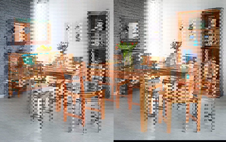 IH Design Dahila Reclaimed Boat Small Dining Table