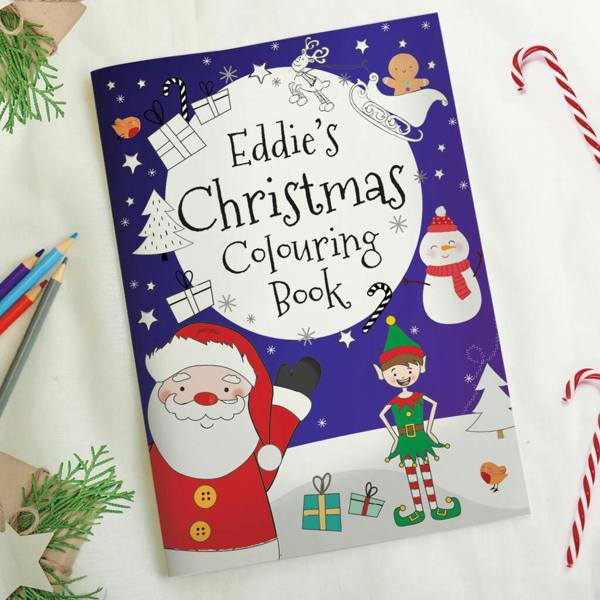 Personalised Christmas Colouring Book - product in use
