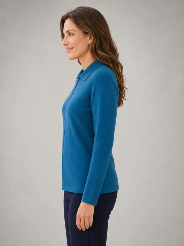 TIGI Collared Zip Detail Cardigan.
