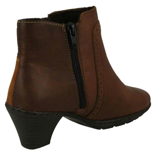 Rieker Ladies Rieker Fleeced Lined Heeled Ankle Boots 57186