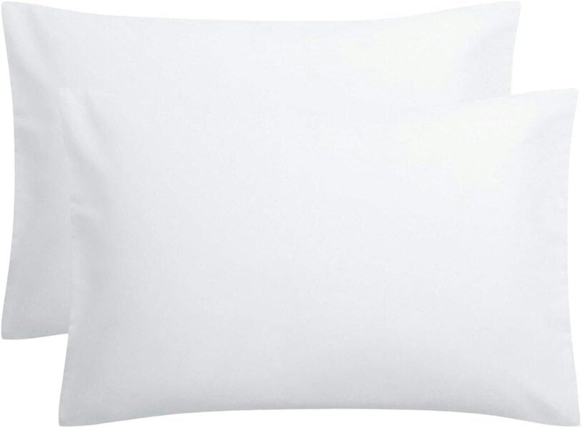 Night Zone Microfibre Pillowcases Pair – Soft Touch Hypoallergenic Easy Care Bed Linen - White