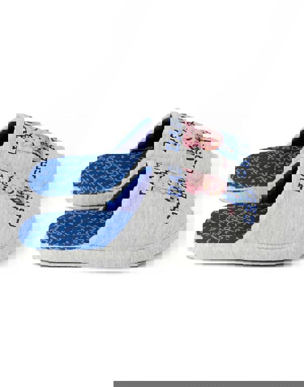 Peppa Pig Mens Grey Daddy Pig Mule Slippers