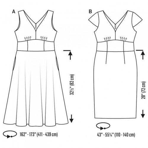 Burda Sewing Pattern 6549 Dresses For Women, 20 to 30 - Intermediate