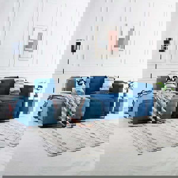 Chul Three Seater Sofa, Modular Sofa, Blue-Sofas-Weilai Concept-Weilai Concept