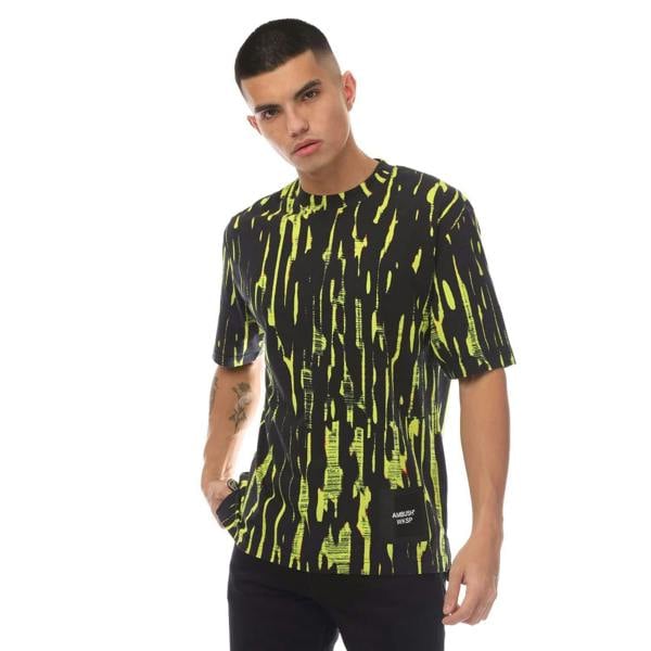 Ambush Mens All-Over Print T-Shirt - Yellow