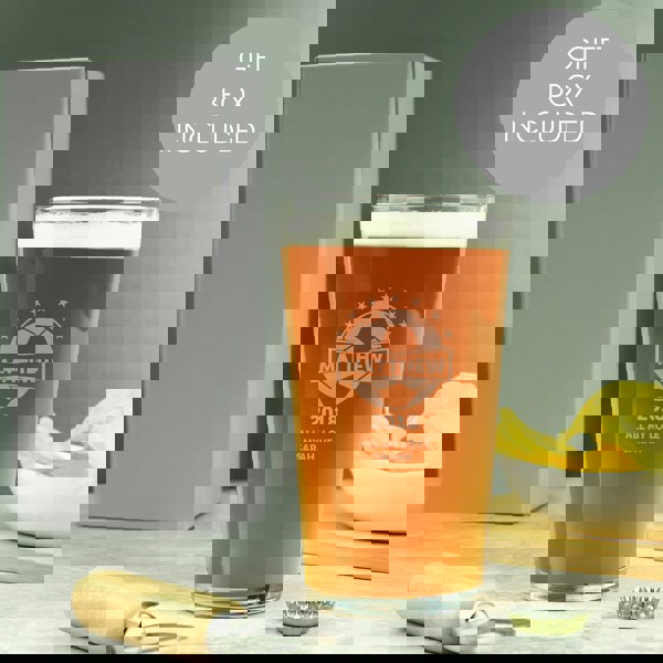 Personalised Memento Company Personalised Football Pint Glass