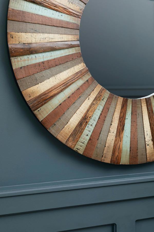 Interiors by Premier Eternal Wooden Round Wall Mirror