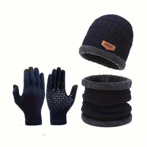 Dyzi 3-Piece Winter Essentials Set – Hat Gloves Snood Neck Warmer
