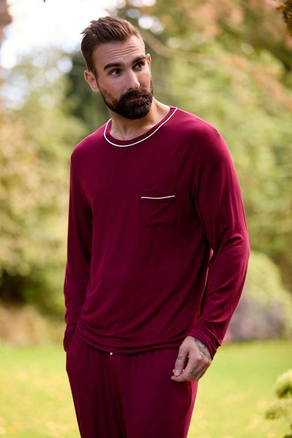 Mister You Bamboo Pyjama Set in Claret