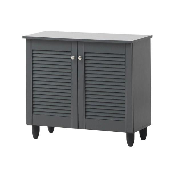 Timber Art Design Modern Shoe Storage Cabinet 2 Doors Footwear Stand Rack Unit Cupboard
