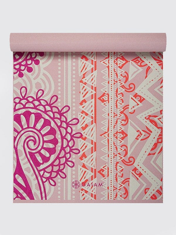 Gaiam Bohemian Rose Yoga Mat 4mm