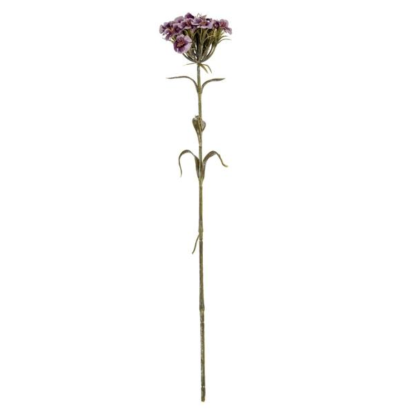 Wyld Haus Set of 3 Artificial Flowers Purple Dianthus Sprays
