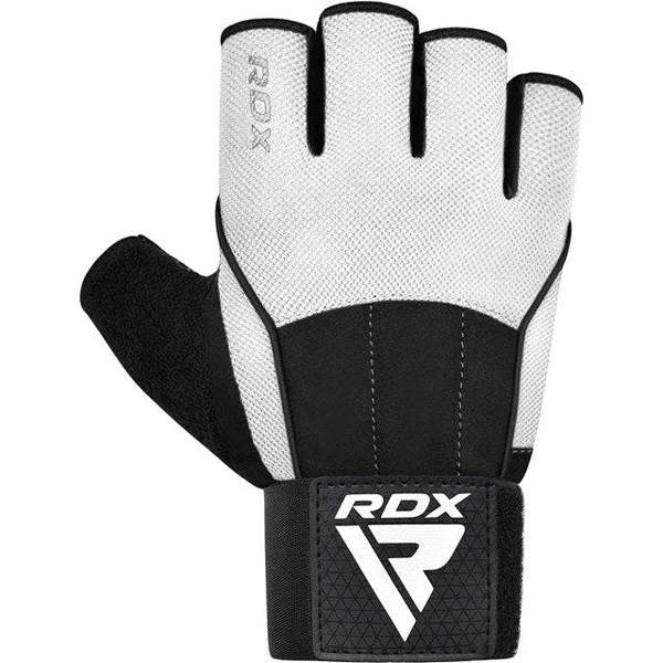 RDX Sports GYM WEIGHT LIFTING GLOVES W3 WHITE WITH EVA PADDING PLUS