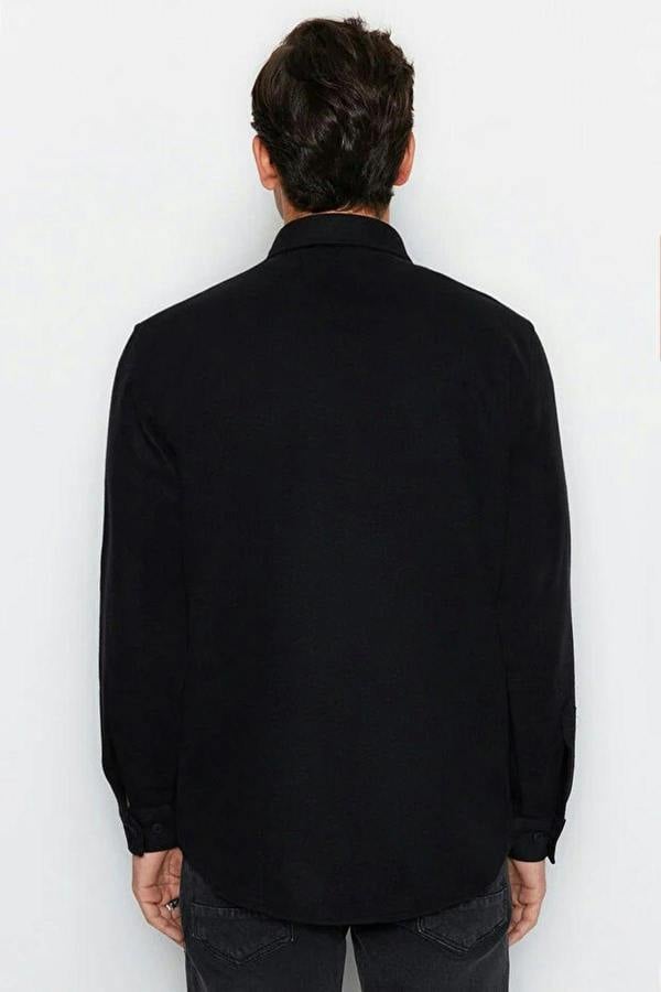 WOVCOR Parachute Pocket Cashmere Textured Thick Men’s Jacket Shirt