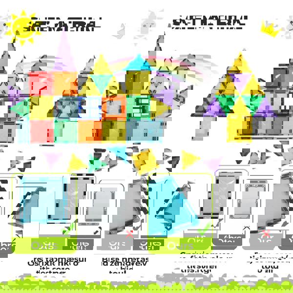 Dekko 60pc Magnetic Building Blocks Set STEM Educational Toys for Kids Gifts