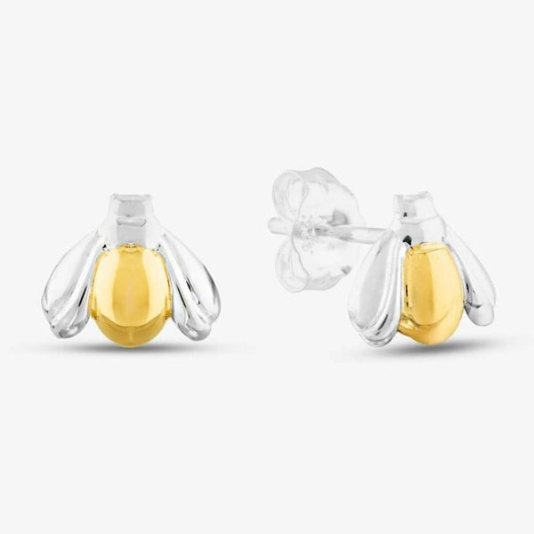 T. H. Baker Gold Plated Bee Stud Earrings E5682