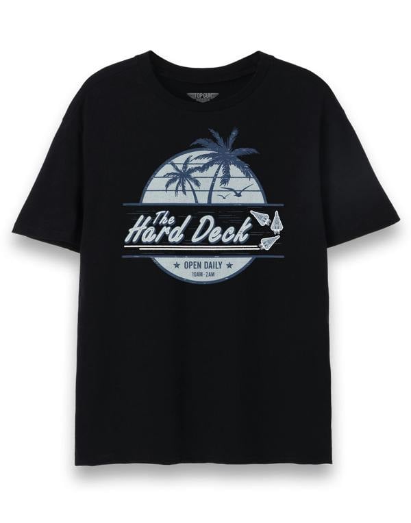 Top Gun: Maverick Mens Black Hard Deck Bar Sign Short Sleeved T-Shirt