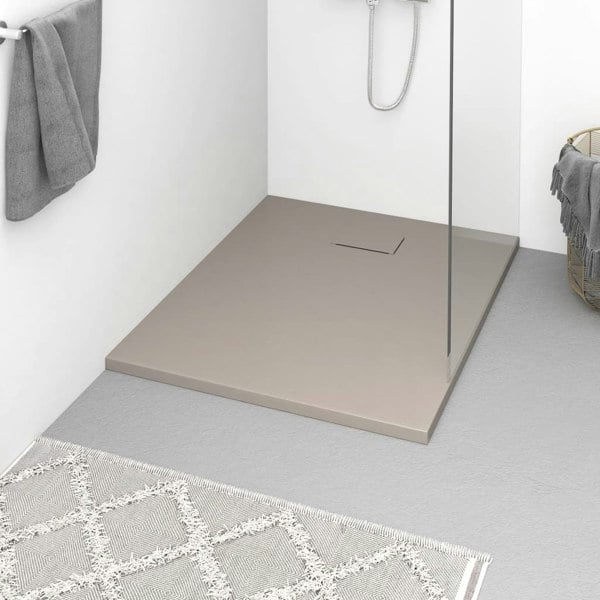 Berkfield Shower Base Tray SMC Brown 100x80 cm