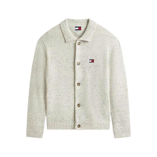 Tommy Jeans Mens Cardigan - Black Marl - 