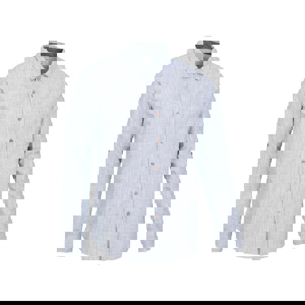 Mountain Warehouse Mens Coconut Textured Long-Sleeved Shirt - Denim - 