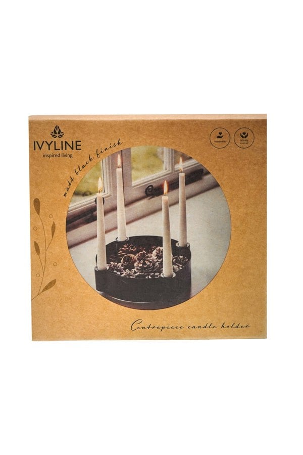 Ivyline Centrepiece Candle Holder in Black