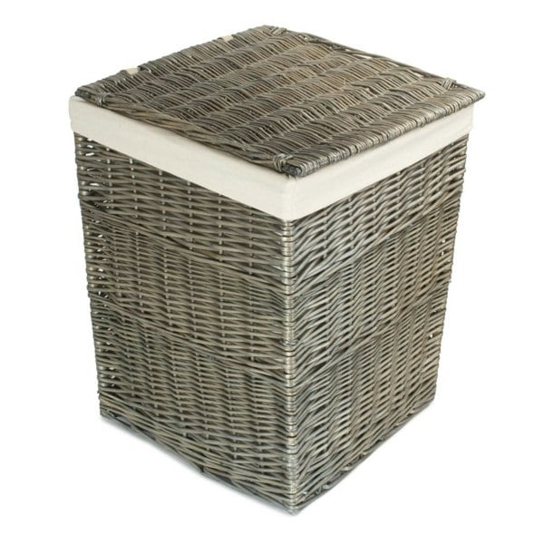 Wicker Square Laundry Basket