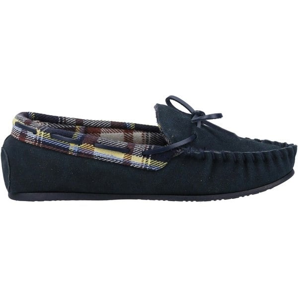 Cotswold Chatsworth Suede Women's Navy Slippers