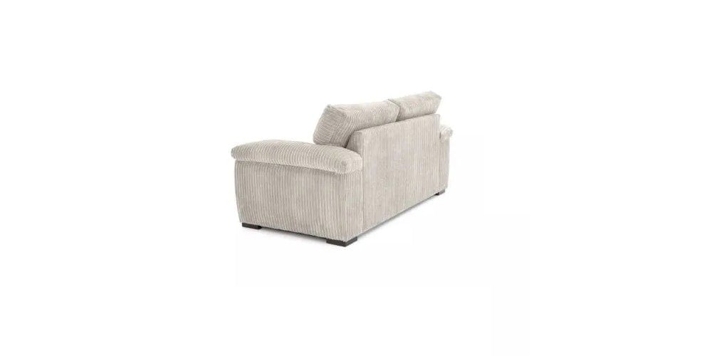 SQUAREBOXX Amalfi Jumbo Cord Cream Sofa 3+2 Fabric Sofa in Cream