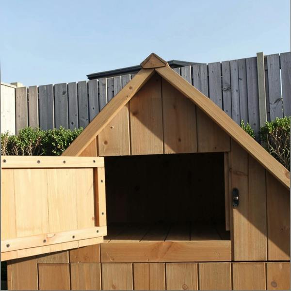 The Garden Marketplace Brighton Wooden Tool Shed Storage Cabinet in Natural