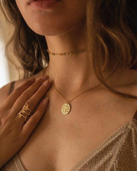 Thick 18K Gold Statement Leaf Ring - Rings - Elk & Bloom