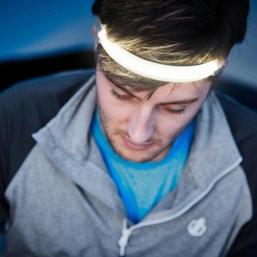 OSRAM Rechargeable Running Head Torch LED Headlamp White Front Red Rear 115lm