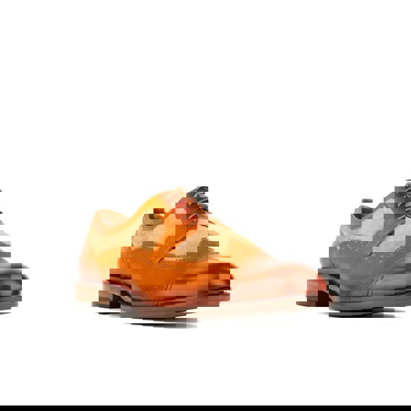 Embassy London Orlando - Tan - Men's toe cap leather brogue with full leather lining