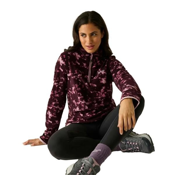 Regatta Womens/Ladies Margot Brush Stroke Quarter Zip Fleece - Fig - 