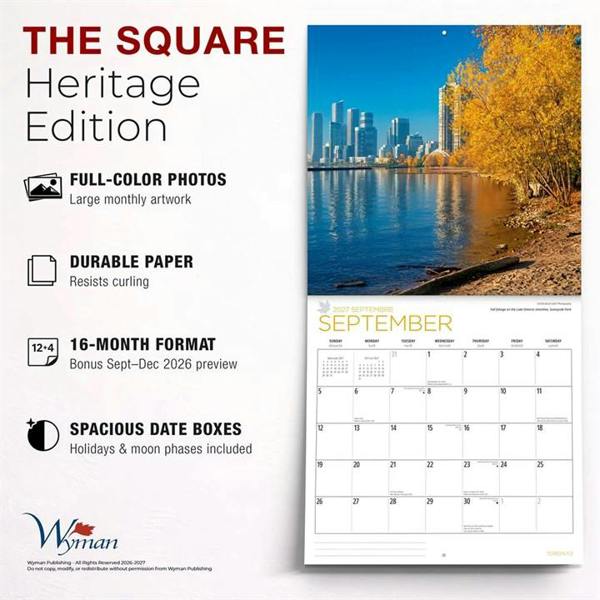 Toronto Calendar 2027, Wall Calendars, Month To View, Travel, Gift
