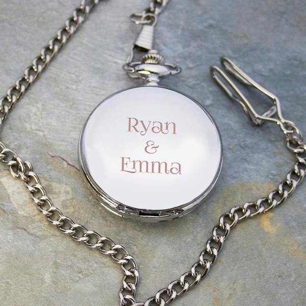 Personalised Silver Classic Pocket Watch