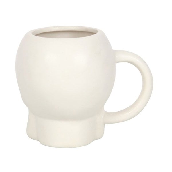 Serano Matte White Skull Mug