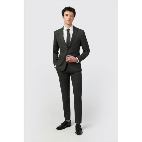 Limehaus Skinny Fit Charcoal Stretch Jacket