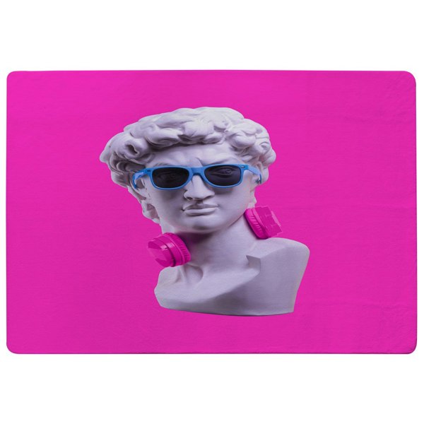 Benjamin Tate Design Plaster statue of David's head in blue sunglasses (Rug)