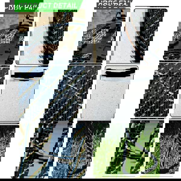 Gr8 Garden Cream 18 Inch Round MgO Fire Pit Barbecue Grill BBQ Bowl Camping Heater Burner