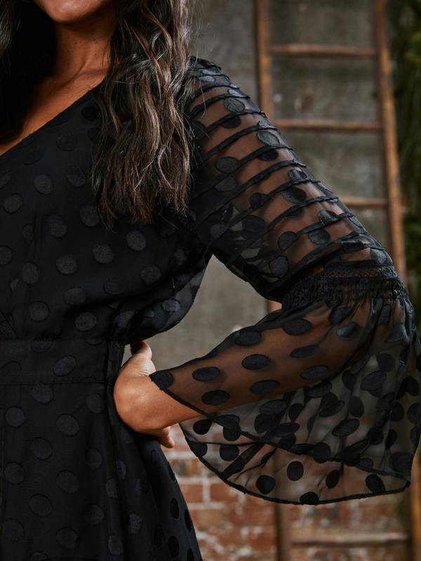 Rose & Nancy Ivy Spot Midi Dress