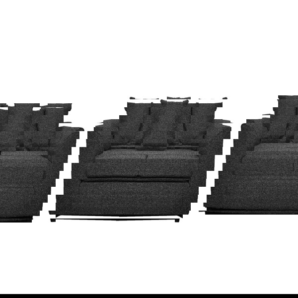 Furnishings For Less Paris Boucle Charcoal Fabric Sofa Suite